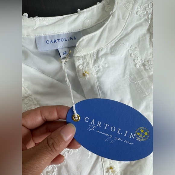 Cartolina Nantucket Allyson Dress In White NWT - Picture 6 of 13